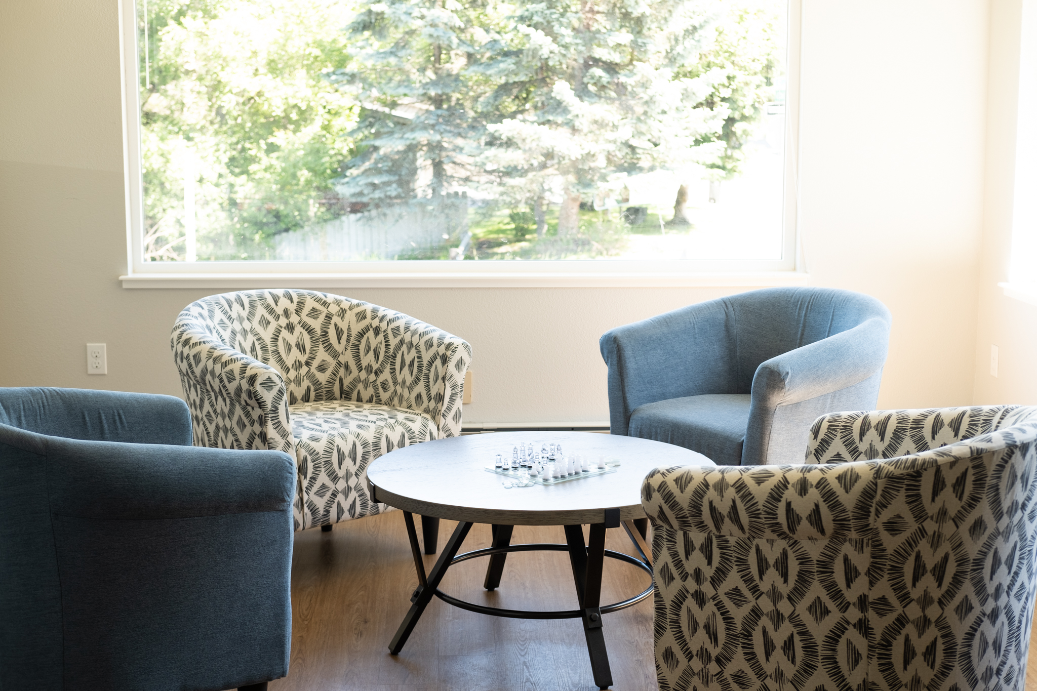 Living room at MACK House